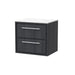 600mm Wall Hung 2-Drawer Unit & Marble Worktop (Drawer, Unit or Set)