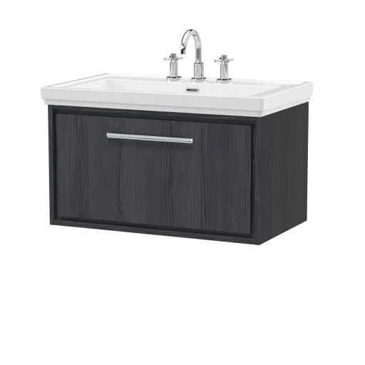 800mm Wall Hung Single Drawer Unit & Basin Set  3 Tap Hole(Drawer, Unit or Set)