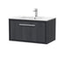 800mm Wall Hung Single Drawer Unit Set & Basin 1 Tap Hole (Drawer, Unit or Set)
