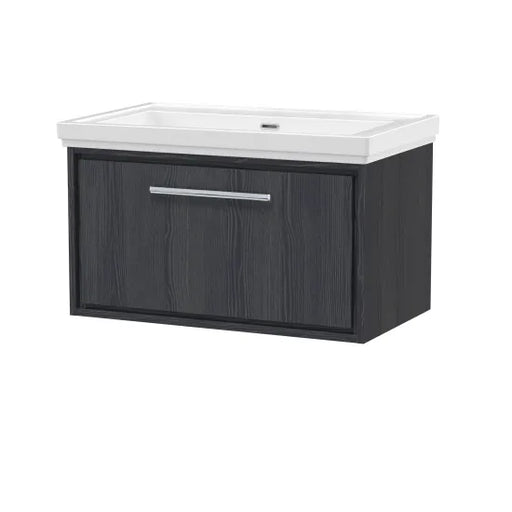 800mm Wall Hung Single Drawer Unit & Basin Set 0 Tap Hole (Drawer, Unit or Set)