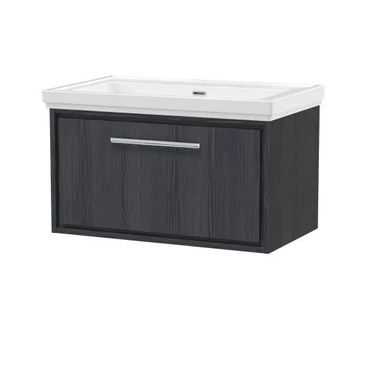 800mm Wall Hung Single Drawer Unit & Basin Set 0 Tap Hole (Drawer, Unit or Set)