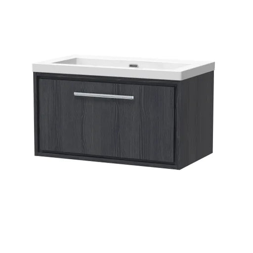 800mm Wall Hung Single Drawer Unit & Basin 0Tap Hole (Drawer Unit,Set)