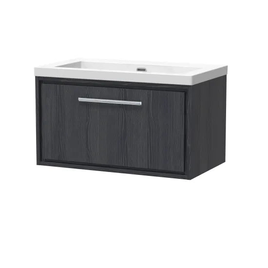 800mm Wall Hung Single Drawer Unit & Basin 0Tap Hole (Drawer Unit,Set)