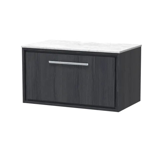 800mm Wall Hung Single Drawer Unit & Marble Worktop (Drawer, Unit or Set)