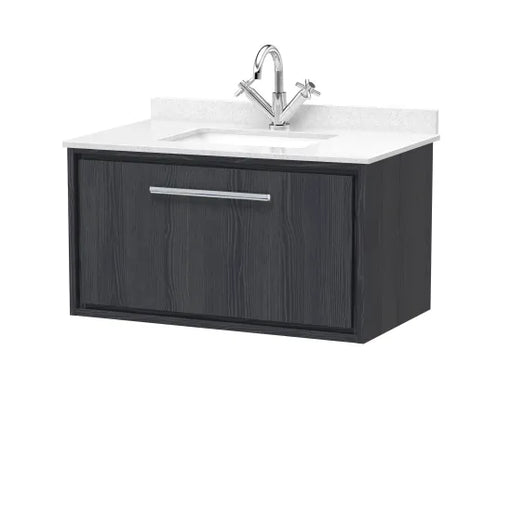 800mm Wall Hung Single Drawer Unit & Marble Worktop w Basin(Drawer, Unit or Set)