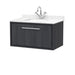 800mm Wall Hung Single Drawer Unit & Marble Worktop w Basin(Drawer, Unit or Set)