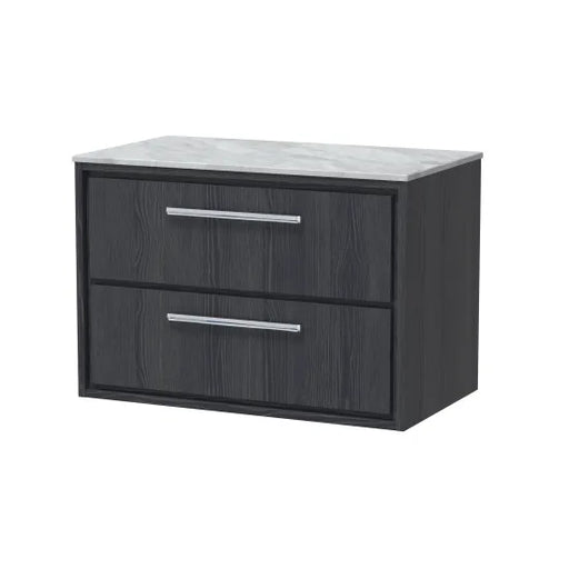 800mm Wall Hung 2-Drawer Unit & Marble Worktop (Drawer, Unit or Set)