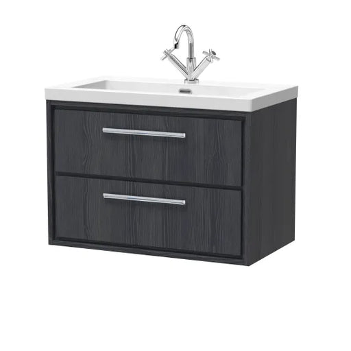 800mm Wall Hung  2-Drawer Unit & Basin 1Tap Hole(Drawer Unit,Set)