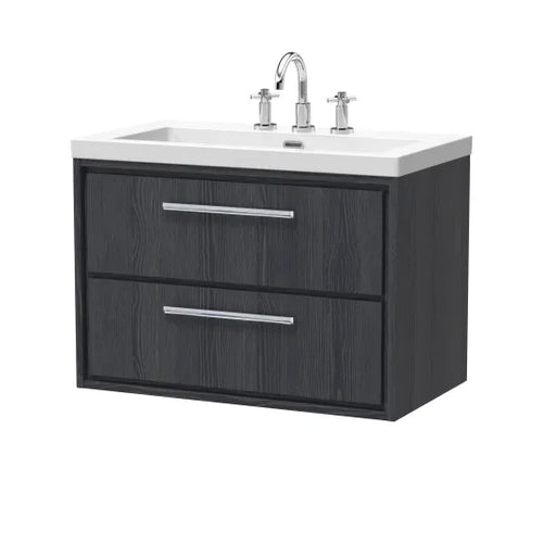 800mm Wall Hung 2-Drawer Unit & Basin 3Tap Hole(Drawer Unit,Set)