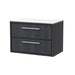 800mm Wall Hung 2-Drawer Unit & Marble Worktop (Drawer, Unit or Set)