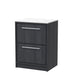 600mm Floor Standing 2-Drawer Unit & Marble Worktop (Drawer, Unit or Set)
