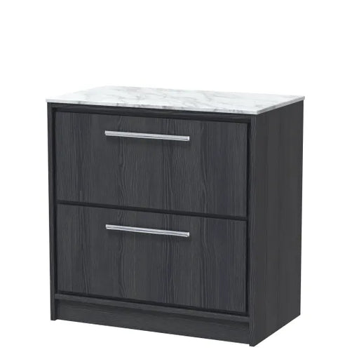 800mm Floor Standing 2-Drawer Unit & Marble Worktop (Drawer, Unit or Set)