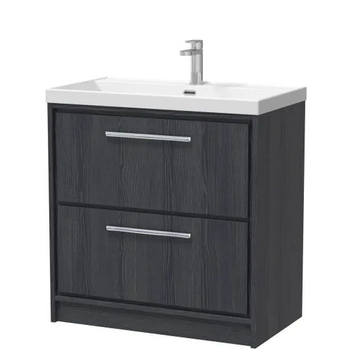 800mm Floor Standing 2-Drawer Unit & Basin Set 1 Tap Hole (Drawer, Unit or Set)