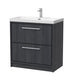 800mm Floor Standing 2-Drawer Unit & Basin Set 1 Tap Hole (Drawer, Unit or Set)
