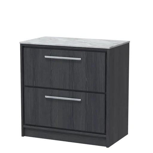 800mm Floor Standing 2-Drawer Unit & Marble Worktop (Drawer, Unit or Set)