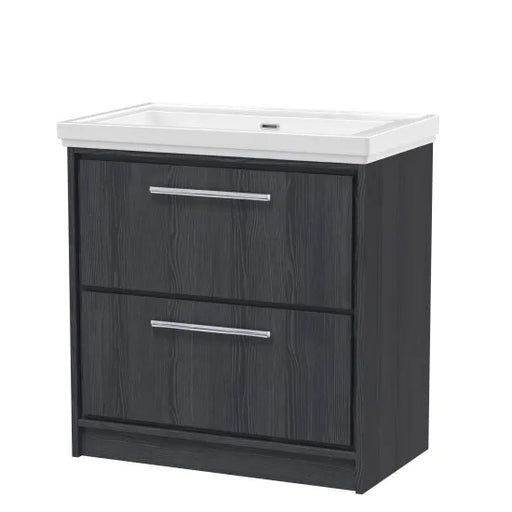 800mm Floor Standing 2-Drawer Unit & Basin Set  0 Tap Hole (Drawer, Unit or Set)