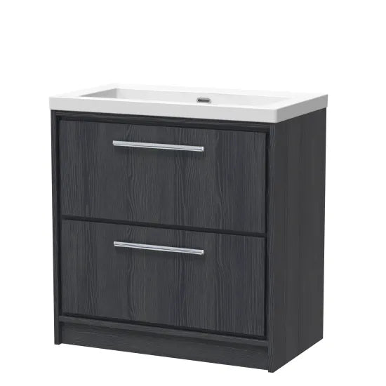 800mm  Floor Standing 2-Drawer Unit & Basin 0Tap Hole (Drawer Unit, Basin or Set)