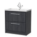 800mm Floor Standing 2-Drawer Unit & Basin 1Tap Hole (Drawer Unit,Set)