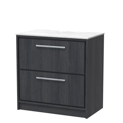 800mm Floor Standing 2-Drawer Unit & Marble Worktop (Drawer, Unit or Set)