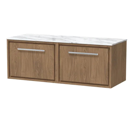 1200mm Wall Hung Single Drawer Unit & Marble Worktop (Drawer Unit, Basin or Set)