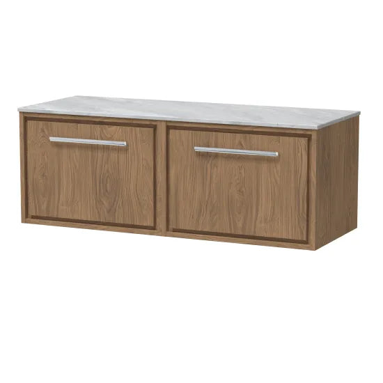 1200mm Wall Hung Single Drawer Unit & Marble Worktop (Drawer Unit, Basin or Set)