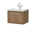 600mm Wall Hung Single Drawer Unit & Basin 1 Tap Hole(Drawer Unit, Set)