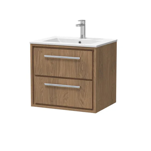 600mm Wall Hun 2-Drawer Unit & Basin Set 1 Tap Hole (Drawer Unit, Basin or Set)