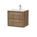 600mm Wall Hun 2-Drawer Unit & Basin Set 1 Tap Hole (Drawer Unit, Basin or Set)