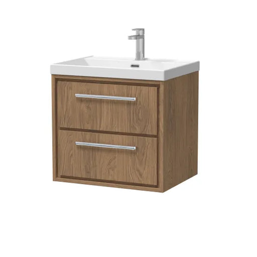 600mm Wall Hung 2-Drawer Unit & Basin Set 1 Tap Hole (Drawer Unit, Basin or Set)