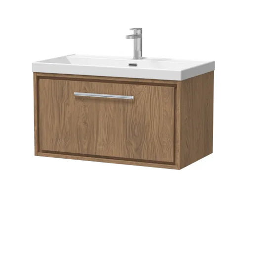 800mm Wall Hung Single Drawer Unit & Basin Set  1 Tap Hole(Drawer Unit,Set)
