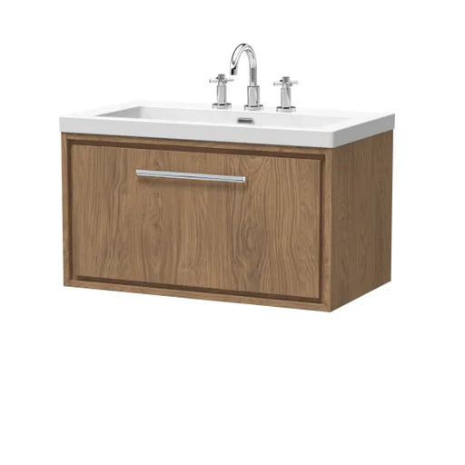 800mm Wall Hung Single Drawer Unit & Basin 3Tap Hole (Drawer,Unit or Set)