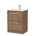 600mm Floor Standing 2-Drawer Unit & Basin Set 1 Tap Hole (Drawer Unit, Basin or Set)