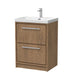 600mm Floor Standing 2-Drawer Unit & Basin Set 1 Tap Hole (Drawer, Unit or Set)