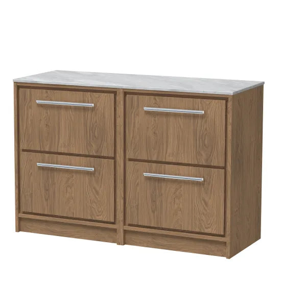 1200mm Floor Standing  4-Drawer Unit & Marble Worktop (Drawer, Unit or Set)