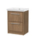 600mm Floor Standing 2-Drawer Unit & Basin 0 Tap Hole(Drawer Unit,Set)
