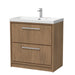 800mm Floor Standing 2-Drawer Unit & Basin Set 1 Tap Hole (Drawer, Unit or Set)