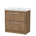800mm Floor Standing 2-Drawer Unit & Basin 0 Tap Hole (Drawer, Unit or Set)