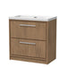 800mm Floor Standing 2-Drawer Unit & Basin 0Tap Hole (Drawer Unit,Set)