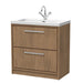 800mm Floor Standing 2-Drawer Unit & Basin 1Tap Hole(Drawer Unit,Set)