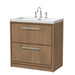 800mm Floor Standing 2-Drawer Unit & Basin 3Tap Hole (Drawer Unit,Set)