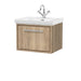 600mm Wall Hung Single Drawer Unit & Basin Set  1 Tap Hole