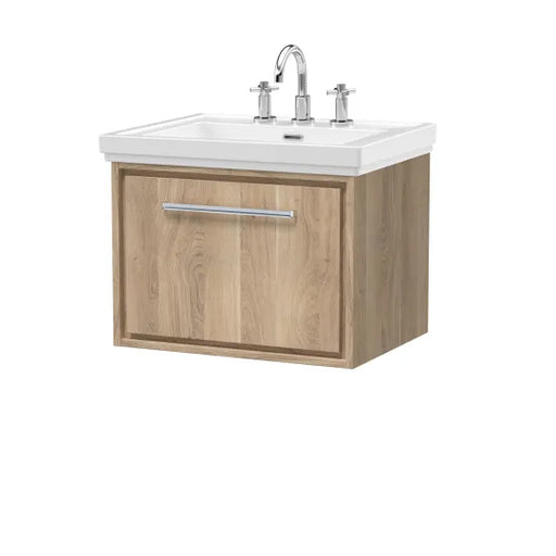 600mm Wall Hung Single Drawer Unit & Basin 3 Tap Hole(Drawer, Unit or Set)