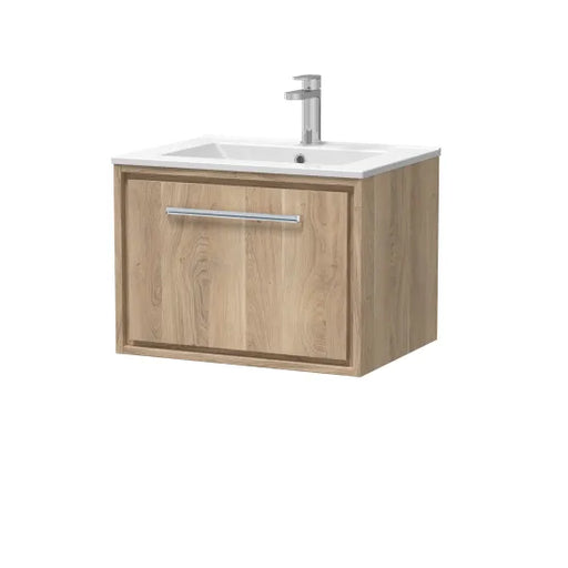 600mm Wall Hung Single Drawer Unit & Basin Set 1 Tap Hole (Drawer, Unit or Set)