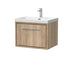 600mm Wall Hung Single Drawer Unit & Basin  Set 1 Tap Hole (Drawer, Unit or Set)