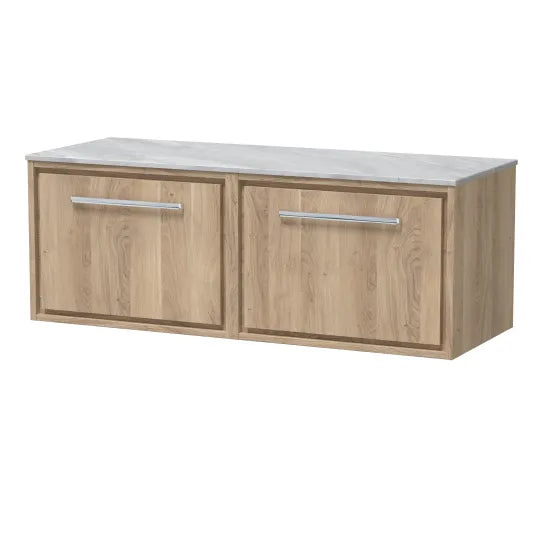 1200mm Wall Hung Single Drawer Unit & Marble Worktop (Drawer Unit, Basin or Set)