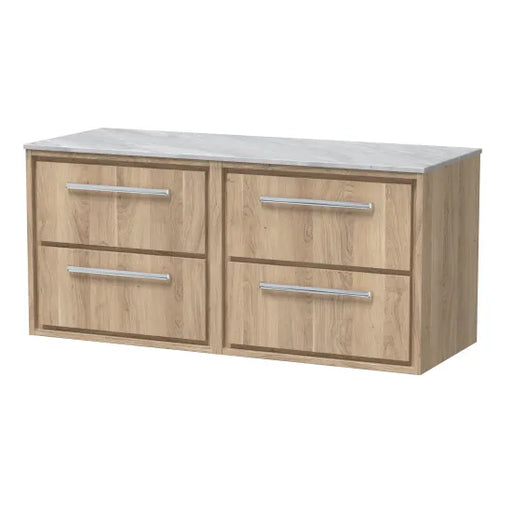 1200mm Wall Hung 4-Drawer Unit & Marble Worktop (Drawer, Unit or Set)