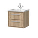 600mm Wall Hung 2-Drawer Unit & Basin Set 1 Tap Hole (Drawer, Unit or Set)