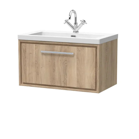 800mm Wall Hung Single Drawer Unit & Basin 1Tap Hole(Drawer Unit,Set)