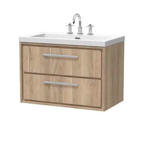 800 Wall Hung 2-Drawer Unit & Basin 3Tap Hole(Drawer Unit,Set)