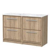 1200mm Floor Standing 4-Drawer Unit & Marble Worktop (Drawer Unit, Basin or Set)